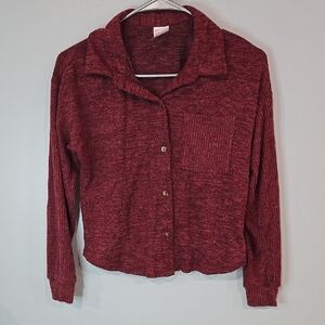 No Boundaries Burgundy Cardigan Sweater